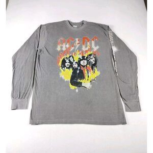 AC/DC T Shirt Mens XL Gray Highway To Hell Rockabilly Grunge Rockandroll  Rocker